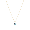 16" Necklace Gold - Reflection Small Charm - 03