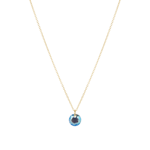 16" Necklace Gold - Reflection Small Charm - 03