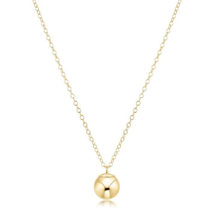 16 Necklace Gold Classic Gold 8mm Charm by enewton by Enewton