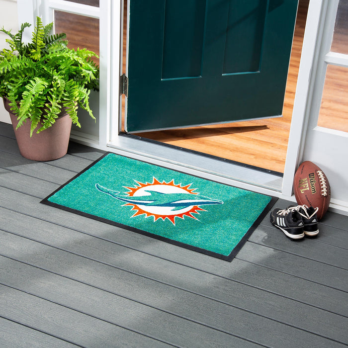 2'x3' USA Made Indoor/Outdoor Entryway Mat, Miami Dolphins