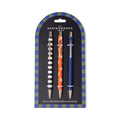 A Dopo Set of 3 Pens - Stripe, Star, Check - A. Dodson's