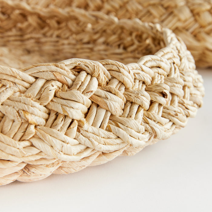 Abaca French Braided Round Trays, Set Of 2 - View 3