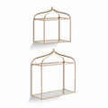 Abbey Mirrored Wall Shelves, Set Of 2