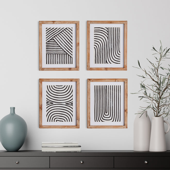 Achromatic Linear Petite Prints, Set Of 4 - View 3