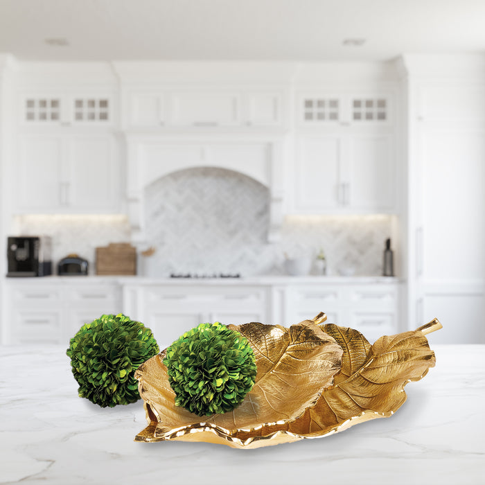 Alegra Leaf Trays, Set Of 2 - View 3
