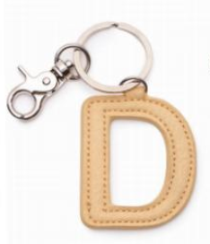 ALPHABET VEGAN LEATHER KEYRINGS - A. Dodson's