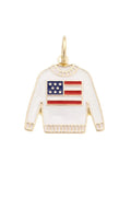 American Flag Sweater Charm in White by Canvas