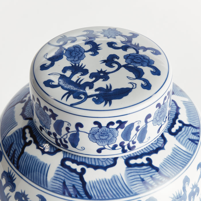 Barclay Butera Dynasty Blossom Lidded Jar - View 3