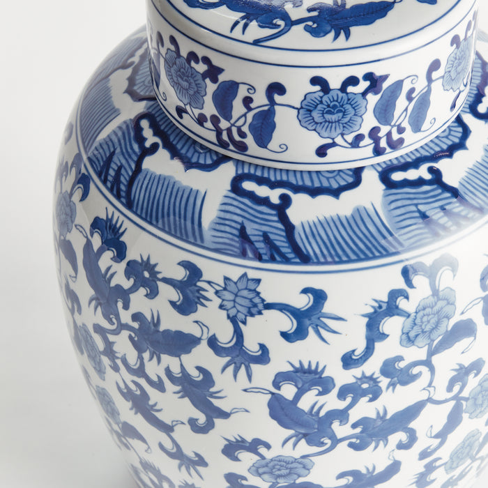 Barclay Butera Dynasty Blossom Lidded Jar - View 4