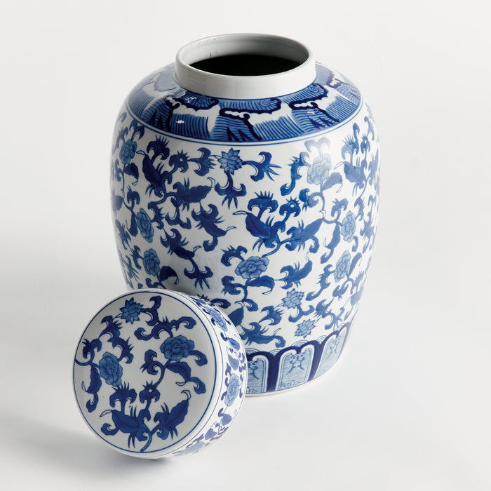 Barclay Butera Dynasty Blossom Lidded Jar - View 5