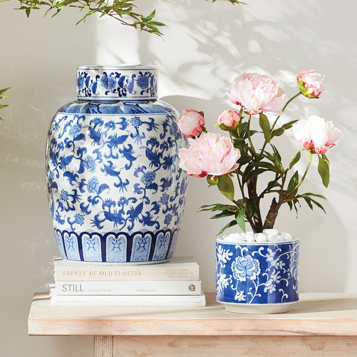 Barclay Butera Dynasty Blossom Lidded Jar - View 6