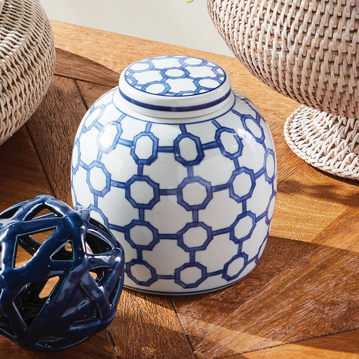 Barclay Butera Dynasty Link Lidded Jar - View 5