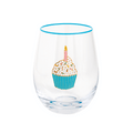 Beaded Cupcake Wine Glass By Mud Pie by MUD PIE