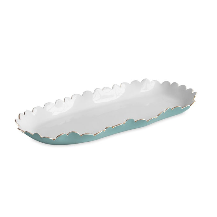 Beatriz Ball Encanto Colette Oblong Tray (Turquoise & White) by Beatriz Ball