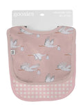 Bib Set - Stork Pink Gingham by Goosies - A. Dodson's