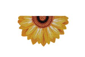 Bless Our Home Sunflower Shaped Coir Mat by Evergreen