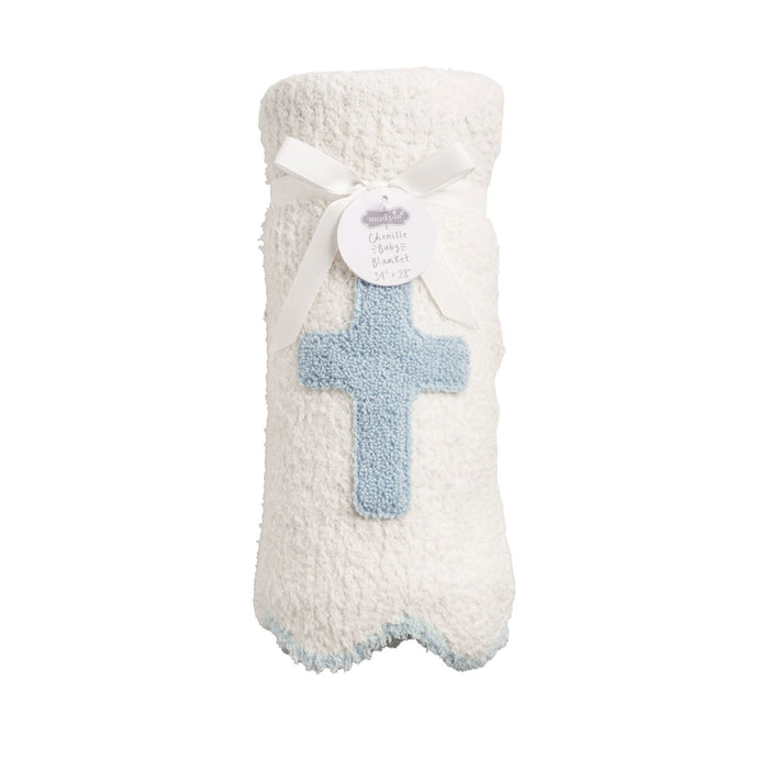 Blue Cross Chenille Blanket