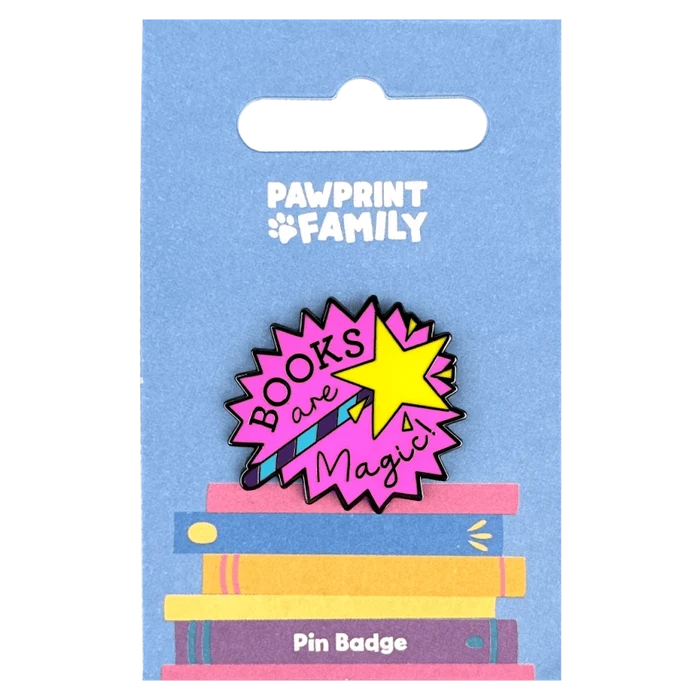 Books Are Magic Pin Badge / Κονκάρδα Μαγεία των Βιβλίων World Book Day - Diavazo Greek Books