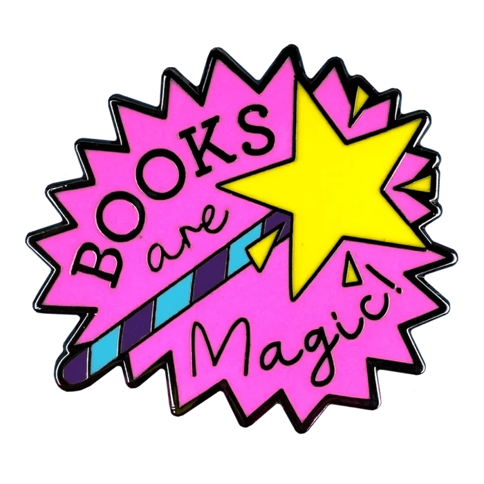 Books Are Magic Pin Badge / Κονκάρδα Μαγεία των Βιβλίων World Book Day - Diavazo Greek Books