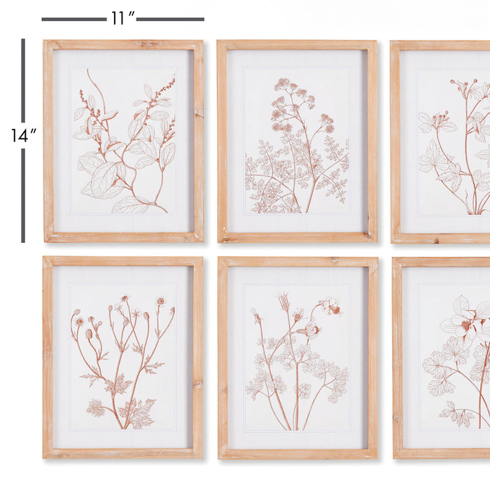 Botanicals In Blush Prints, Set Of 6 - View 3
