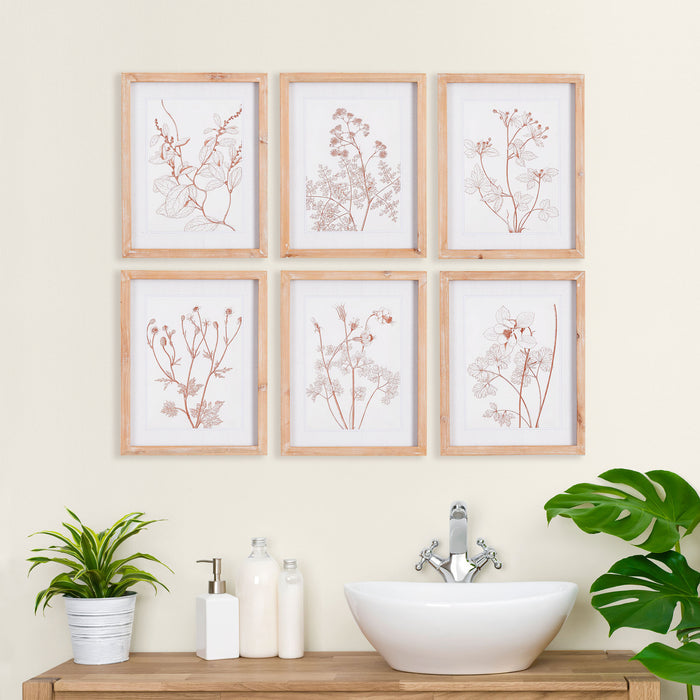 Botanicals In Blush Prints, Set Of 6 - View 4