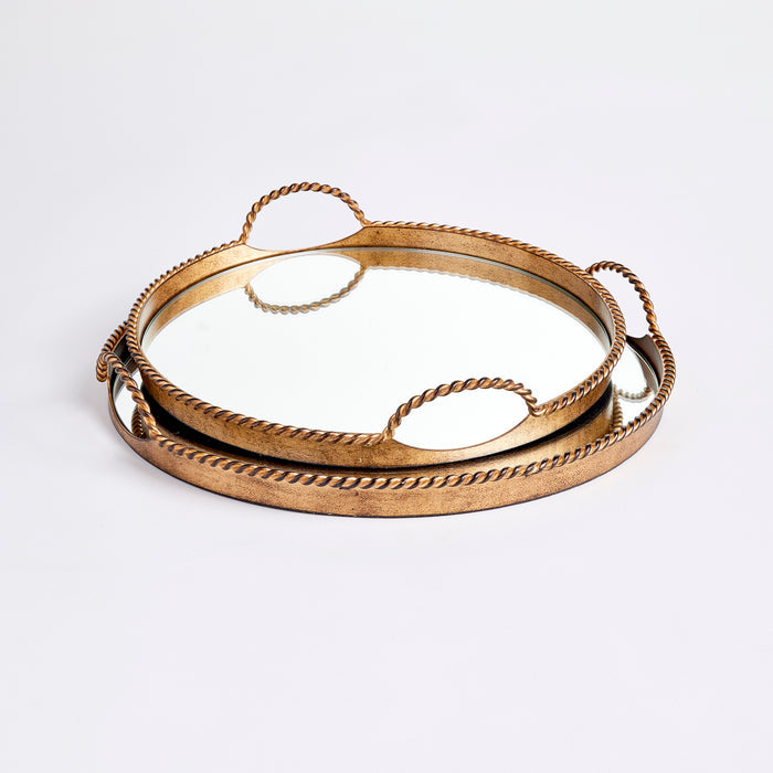 Braiden Decorative Mirrored Trays, Set Of 2 - View 5