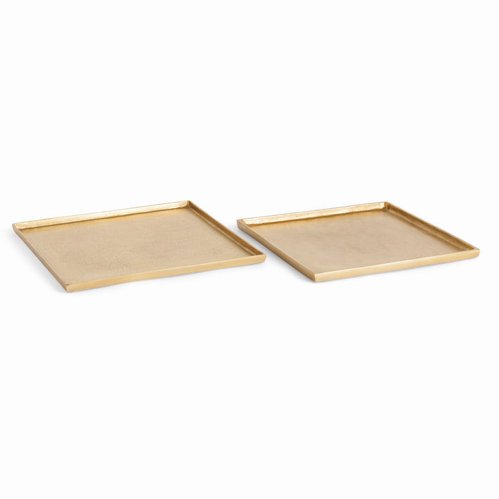 Brett Square Decorative Trays, Set Of 2