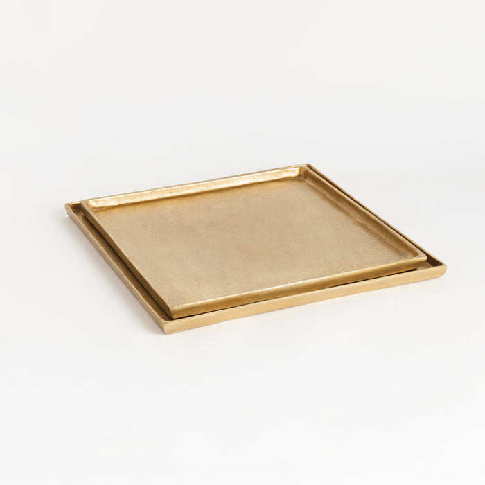 Brett Square Decorative Trays, Set Of 2 - View 2