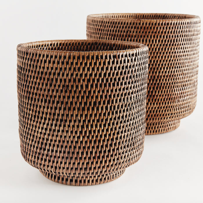 Burma Rattan Cachepots Large, Set Of 2 - View 2
