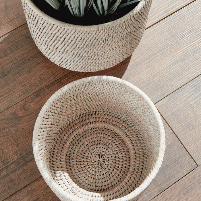 Burma Rattan Cachepots Large, Set Of 2 - View 6