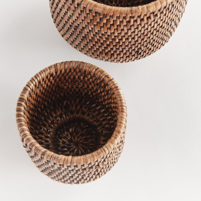 Burma Rattan Cachepots Small, Set Of 2 - View 3