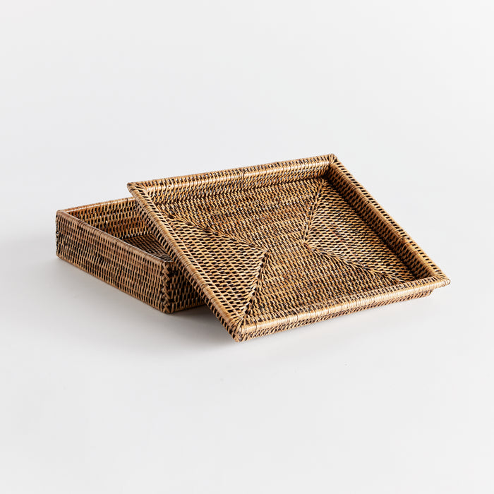Burma Rattan Lidded Letter Box - View 2