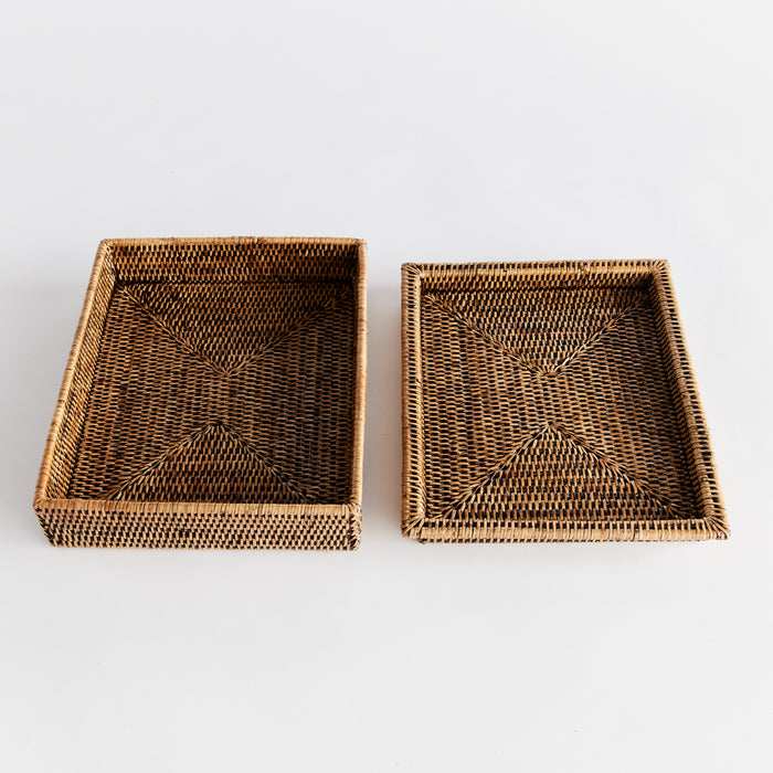 Burma Rattan Lidded Letter Box - View 3