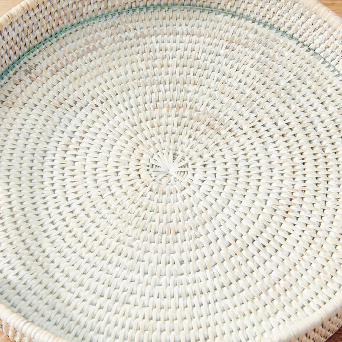 Burma Rattan Round Serving Tray - View 3