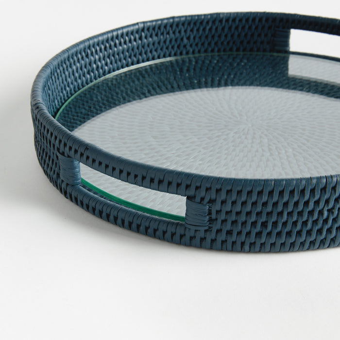 Burma Rattan Round Serving Tray - View 3