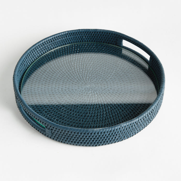 Burma Rattan Round Serving Tray - View 4