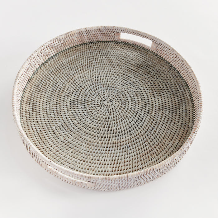 Burma Rattan Round Serving Tray Large - View 2