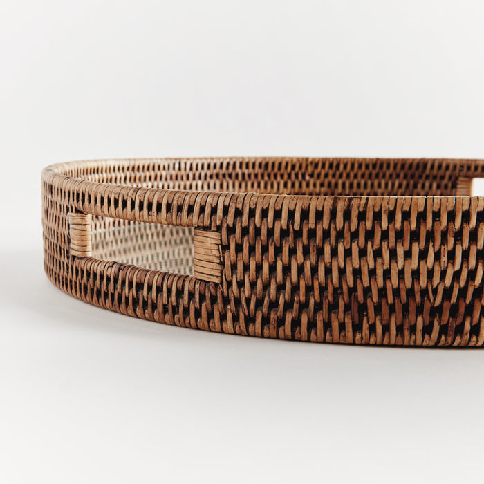 Burma Rattan Round Serving Tray Large - View 3