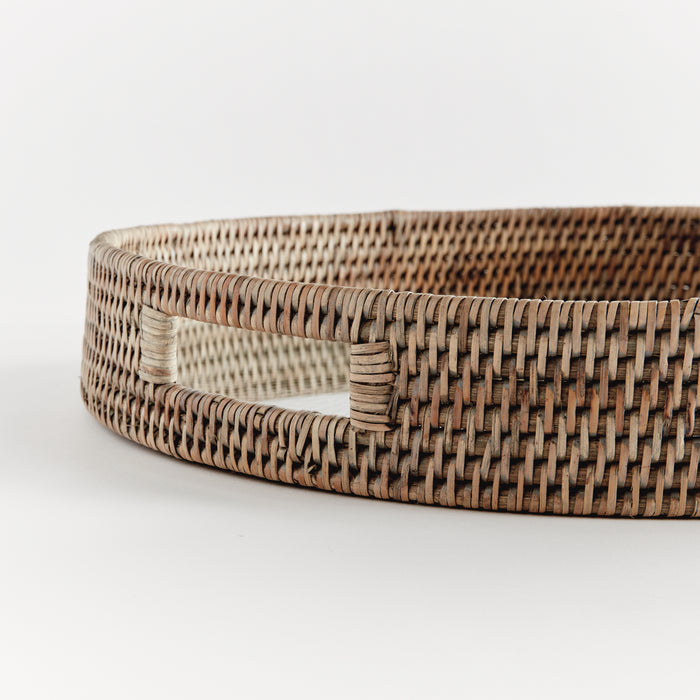 Burma Rattan Round Serving Tray Large - View 3