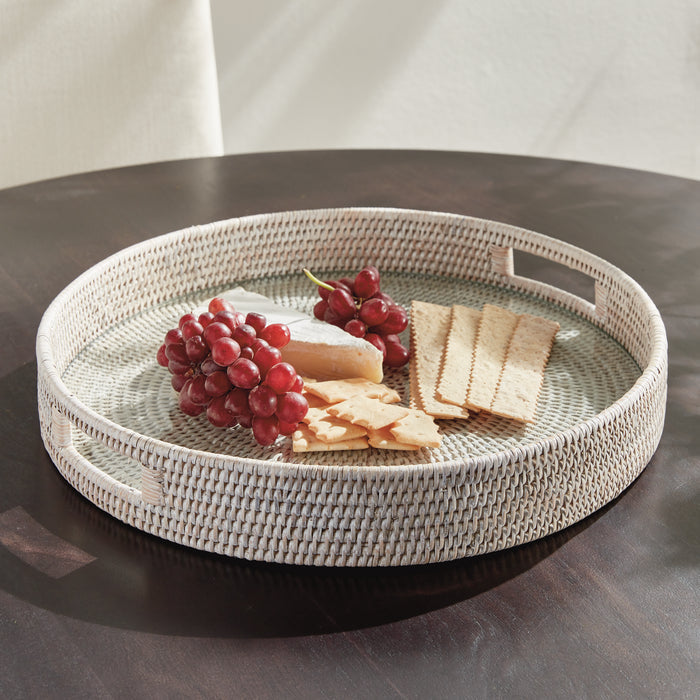 Burma Rattan Round Serving Tray Large - View 5