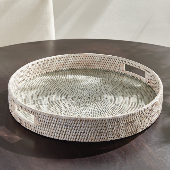 Burma Rattan Round Serving Tray Large - View 6
