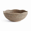 Burma Rattan Scalloped Edge Bowl