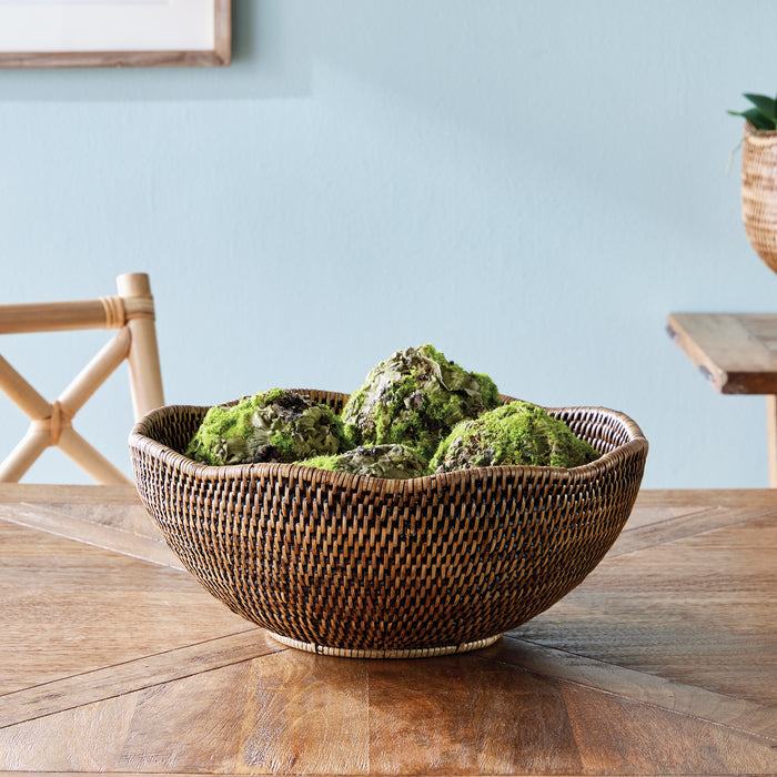 Burma Rattan Scalloped Edge Bowl - View 2