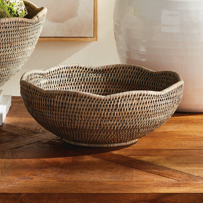 Burma Rattan Scalloped Edge Bowl - View 5