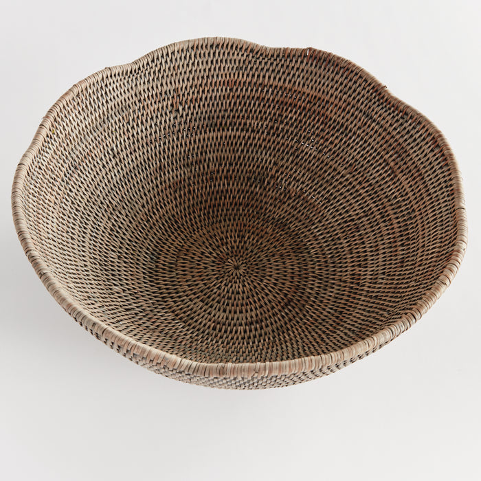 Burma Rattan Scalloped Edge Bowl Large - View 2
