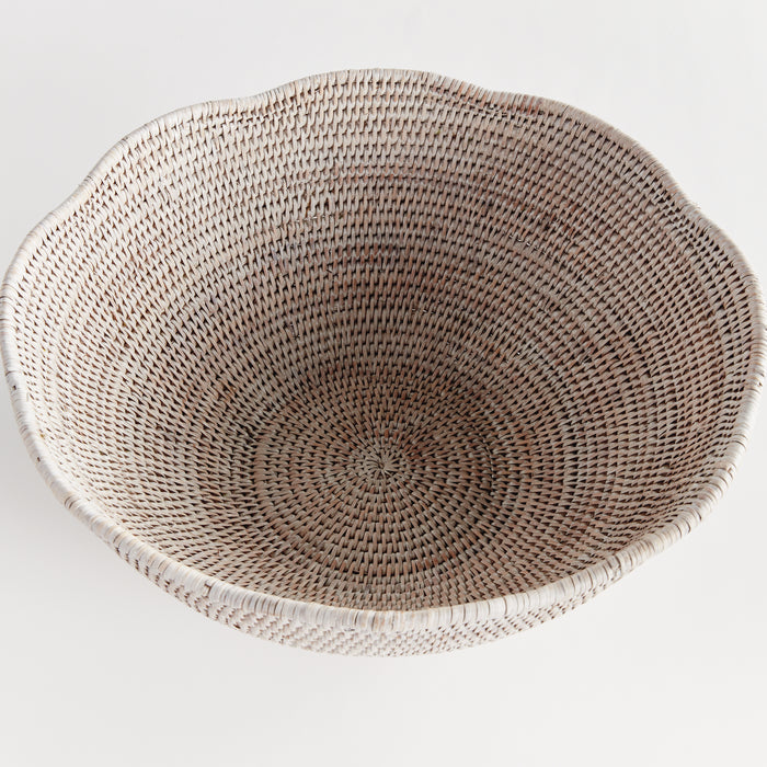 Burma Rattan Scalloped Edge Bowl Large - View 2
