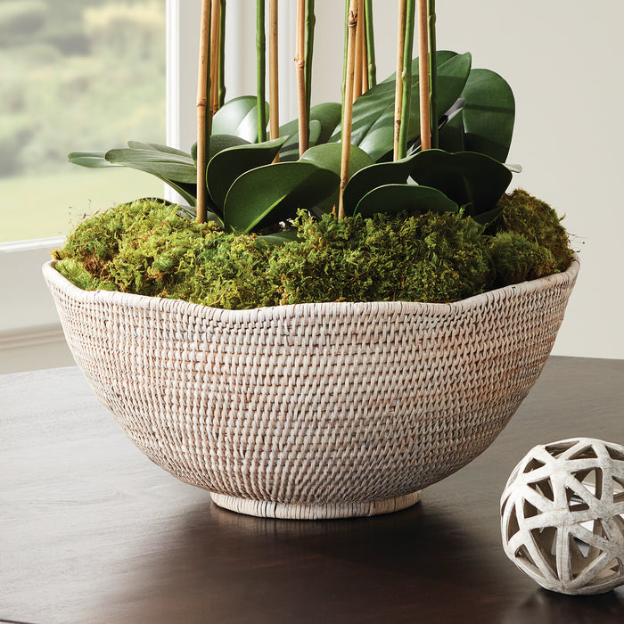 Burma Rattan Scalloped Edge Bowl Large - View 4
