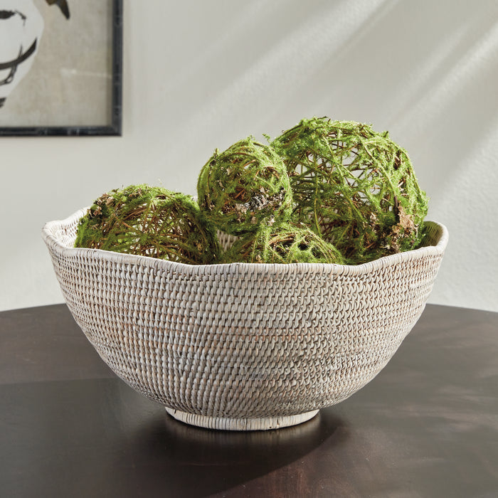 Burma Rattan Scalloped Edge Bowl Large - View 5