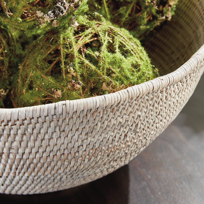 Burma Rattan Scalloped Edge Bowl Large - View 7