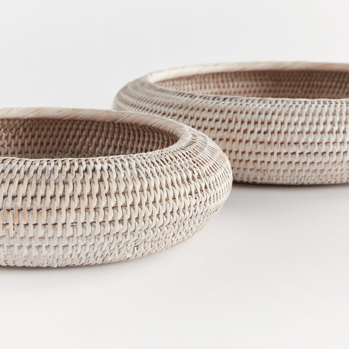 Burma Rattan Shallow Display Bowls, Set Of 2 - View 3